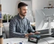 Подставка для монитора Onvyx RGB с беспроводной зарядкой Qi и USB-хабом 3×USB, эргономичная подставка для ПК и ноутбука Черная - изображение 6