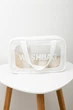 Прозрачная сумка-косметичка c ручками Washbag White 25см - изображение 4