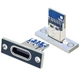 Разъём USB Type C 2 pin female с монтажной платой и отверстиями - изображение 4