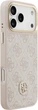 Etui Guess 4G Strass Logo & Big Strap Metal Buttons MagSafe do Apple iPhone 17 Pro Max Pink (GUHMP17XP4G4DCSP) - obraz 4
