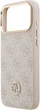 Etui Guess 4G Strass Logo & Big Strap Metal Buttons MagSafe do Apple iPhone 17 Pro Max Pink (GUHMP17XP4G4DCSP) - obraz 6