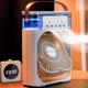 Портативний міні кондиціонер Air Cooler Fan USB 5в1 вентилятор зволожувач повітря і компактна аромалампа та LED підсвічування Білий - зображення 8