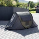 Палатка туристическая двухместная Pop-Up 245×145×100см автоматическая кемпинговая для рыбалки туризма отдыха на природе Зеленая - изображение 3