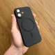 Чохол для Apple iPhone 17 перламутровий, MagSafe, матовий чорний, посилений захист камери - зображення 1