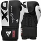 Боксерські Рукавички RDX F4 Boxing Sparring Gloves Hook & Loop Чорно-Білий 10oz (BGR-F4B-10OZ) - изображение 1
