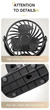 Вентилятор акумуляторний на прищіпці, 720° Rotating, Hanging Clip, Fan, Night Light, 300mAh, 4W, Blue - зображення 4