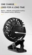 Вентилятор акумуляторний на прищіпці, 720° Rotating, Hanging Clip, Fan, Night Light, 300mAh, 4W, Blue - зображення 5