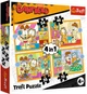 Набір пазлів Trefl 4в1 Гарфілд: Гарфілд любить лазанью 35/48/54/70 елементів 34673 (5900511346732) - зображення 1