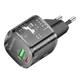 СЗУ Borofone BN17 Sunlight PD20W+QC3.0 (1USB-A/1C) + кабель Type-C to Type-C Transparent black - изображение 4