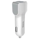 Автомобільний зарядний пристрій адаптер Hoco Z23 2.4A 2USB White - изображение 3