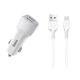 Автомобільний зарядний пристрій Hoco Z23 microUSB 2USB White - изображение 1