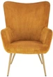 Крісло для відпочинку Halmar Amaro Гірчичне (5905248130357) - зображення 5