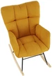 Крісло-гойдалка Halmar Vasco Гірчичне (5905248131019) - зображення 7