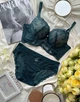 Корсетний комплект з мереживом, смарагд, XL(85ВС) - зображення 2