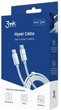 Kabel 3MK Hyper Cable USB Type-C - USB Type-C 5A 2 m biały (5903108464543) - obraz 5