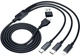 Kabel 3MK Hyper 3 w 1 Type-C USB-A to Type-C micro-USB Lightning 1.5 m Black (5903108541244) - obraz 8