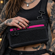 Сумка через плечо Cordura с Velcro панелью на патчи (через плечо) черная с розовым - изображение 3
