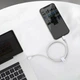 Кабель Baseus High Density Braided Fast Charging Data Cable Type-C to Lightning PD 20W 2м (CATLGD-A02) White - зображення 2