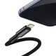 Кабель Baseus High Density Braided Fast Charging Data Cable Type-C to Lightning PD 20W 1м (CATLGD-01) Black - зображення 2
