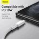 Кабель Baseus High Density Braided Fast Charging Data Cable Type-C to Lightning PD 20W 2м (CATLGD-A02) White - зображення 11