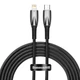 Кабель Baseus Glimmer Series Fast Charging Data Cable Type-C to Lightning PD 20W 2м (CADH000101) Black - зображення 1