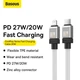 Кабель Baseus CoolPlay Series Fast Charging Data Cable Type-C to Lightning PD 20W 1м (CAKW000002) White - зображення 15