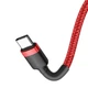 Кабель Baseus Cafule Flash Charging Data Line Cable Type-C to Type-C PD 2.0 QC 3.0 60W 20V 3A 1м (CATKLF-G09) Red - зображення 4