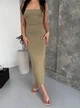 Трикотажное платье макси One size Хаки (1055) - изображение 9