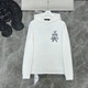 Чоловіче демісезонне худі Chrome Hearts з принтом L біле (CHRH025) - зображення 1