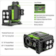 Лазерный уровень нивелир Huepar 703CG 3D Premium 6600мАh Зеленый луч HDSYR_8099 - изображение 6