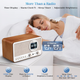 Ретро-радио ETDEUH DAB+/FM Bluetooth 5.0 White: Hi-Fi звук 5Вт, USB, AUX, Пульт ДУ и Двойной Будильник — Премиум Дизайн - изображение 7