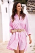 Платье-рубашка Iconique one size Розовый-полоска (Pink) (117300) - изображение 1