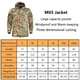 Тактическая куртка M65 HAN-WILD Multicam, демисезонная армейская ветровка с капюшоном, размер 3XL - изображение 13