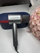 Super Hair Dryer фен сіро-золотий з 1 насадкою концентратор та синій кейс у комплекті - зображення 3