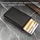 Картхолдер визитница карточница карманная для карточек GDragon Home кардхолдер кошелек картодержатель для кредитных дисконтных карт визиток документов с зажимом для денег выдвижным механизмом RFID защитой под карточки алюминиевый кожаный Черный 125_3_0_4 - изображение 12