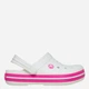 Chodaki młodzieżowe dziewczęce Crocs Crocband Kids Clog 207006-6WU 38-39 Białe - obraz 1