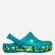 Дитячі крокси-сабо для дівчинки Crocs Crocband Glow Confetti Band Clog K 212523-3BU 33-34 Бірюзові (198445347726) - зображення 1