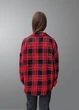 Сорочка жіноча Oversize у клітинку на гудзиках G&N Чорна з червоним 18051 2XL (52) - зображення 5