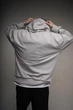 Мужской рваный оверсайз худи Dud серый L/XL - изображение 6