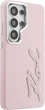 Чохол Karl Lagerfeld Grained Signature Metal Resin Logo для Samsung Galaxy S26 Ultra Pink (KLHCS26LPGFKSRSP) - зображення 4