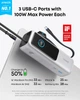 Портативное зарядное устройство 25000 mAh 165W PD Built-In Double USB-C Cables Silver Anker 000343479 - изображение 2