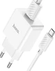 Универсальная зарядка для телефона Hoco C106A Leisur 10.5 Вт/2.1 A кабель MicroUSB 1 порт USB блок питания с проводом Белый - изображение 2