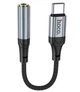 Переходник для телефона Hoco LS36 type c на 3.5 мм 0.12m компактный адаптер usb c на jack 3.5 аудио конвертер Серый - изображение 1
