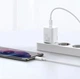 Мережевий зарядний пристрій 3A/25W з входом Type-C BASEUS Super Si кабель Type-C універсальне заряджання для телефона Білий - зображення 3