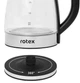 Стеклянный электрочайник Rotex RKT91-GS с вращением на 360° дисковый чайник 1.8л 1500 Вт Черный - изображение 7