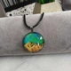 Кулон из эпоксидной смолы Северное сияние подвес из ювелирной смолы круглый медальон на шнурке - изображение 10