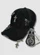 Джинсовая кепка - Chrome Hearts / Хром Хартс 55-58 см. Черный - изображение 2