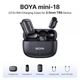Беспроводной петличный микрофон Boya Mini-18 (3.5 мм для фотоаппаратов, камер и смартфонов, радиус действия до 100 м) - Черный - изображение 7