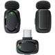 Петличний бездротовий мікрофон Acefast R2 Dual-mic Type-C Black - зображення 3