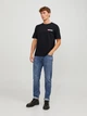 Футболка хлопковая длинная мужская Jack & Jones 12233999 XL Black (5715427833197) - изображение 6